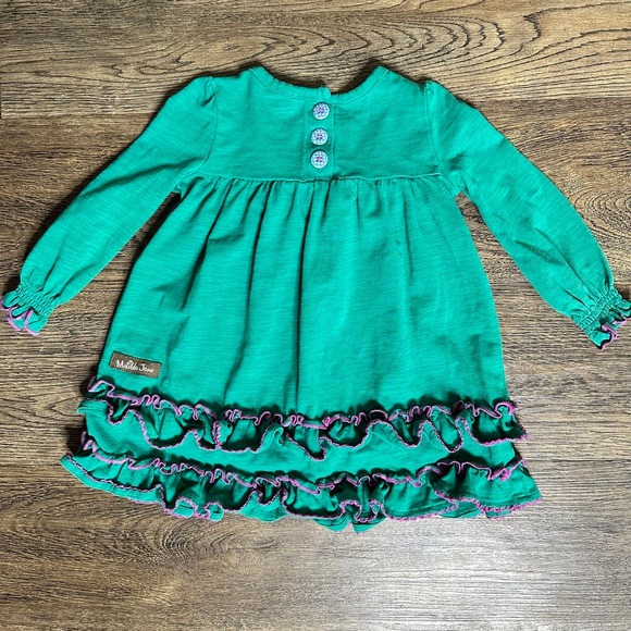 MATILDA JANE Under The Leaves Fall 2018 Green Purple Swing Top Dress 6-12mo - Picture 4 of 10